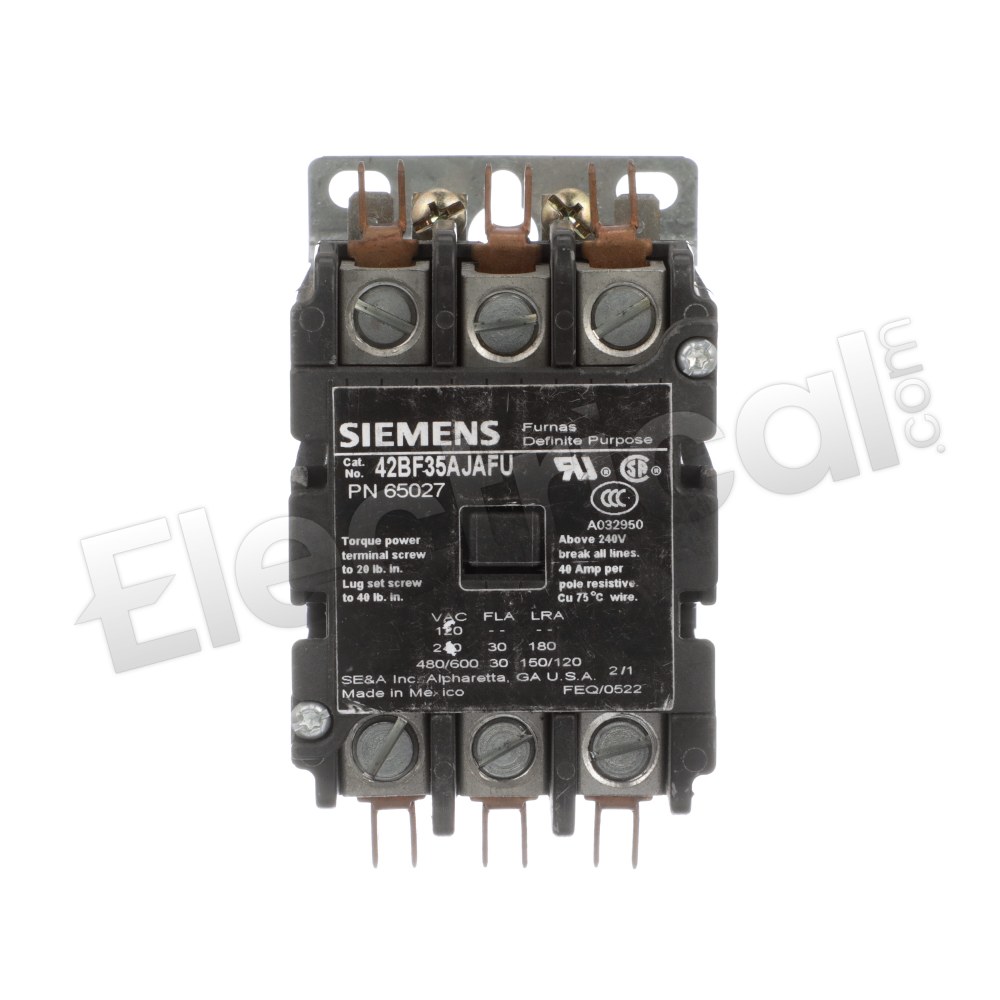 42BF35AJAFU Siemens Class 42 30A Contactor