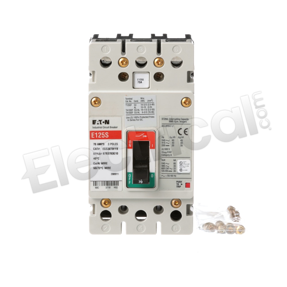 CUTLE RHAMMER EGS3070FFB N 70A 3P 480V New