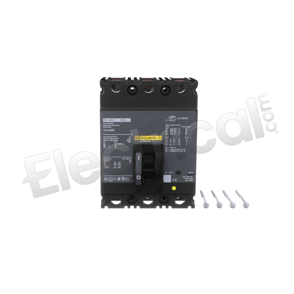FAL340301042 Square D 30A 3P FAL Series Molded Case Circuit Breaker FAL340301042 Square D 30A 3P FAL Series Molded Case Circuit Breaker