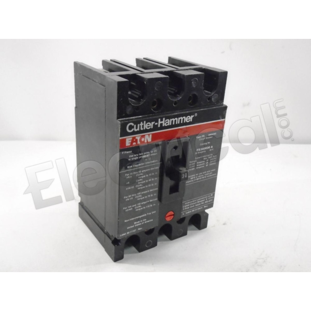 FS340030A Thomas & Betts 30A 3P FS Series Molded Case Circuit Breaker