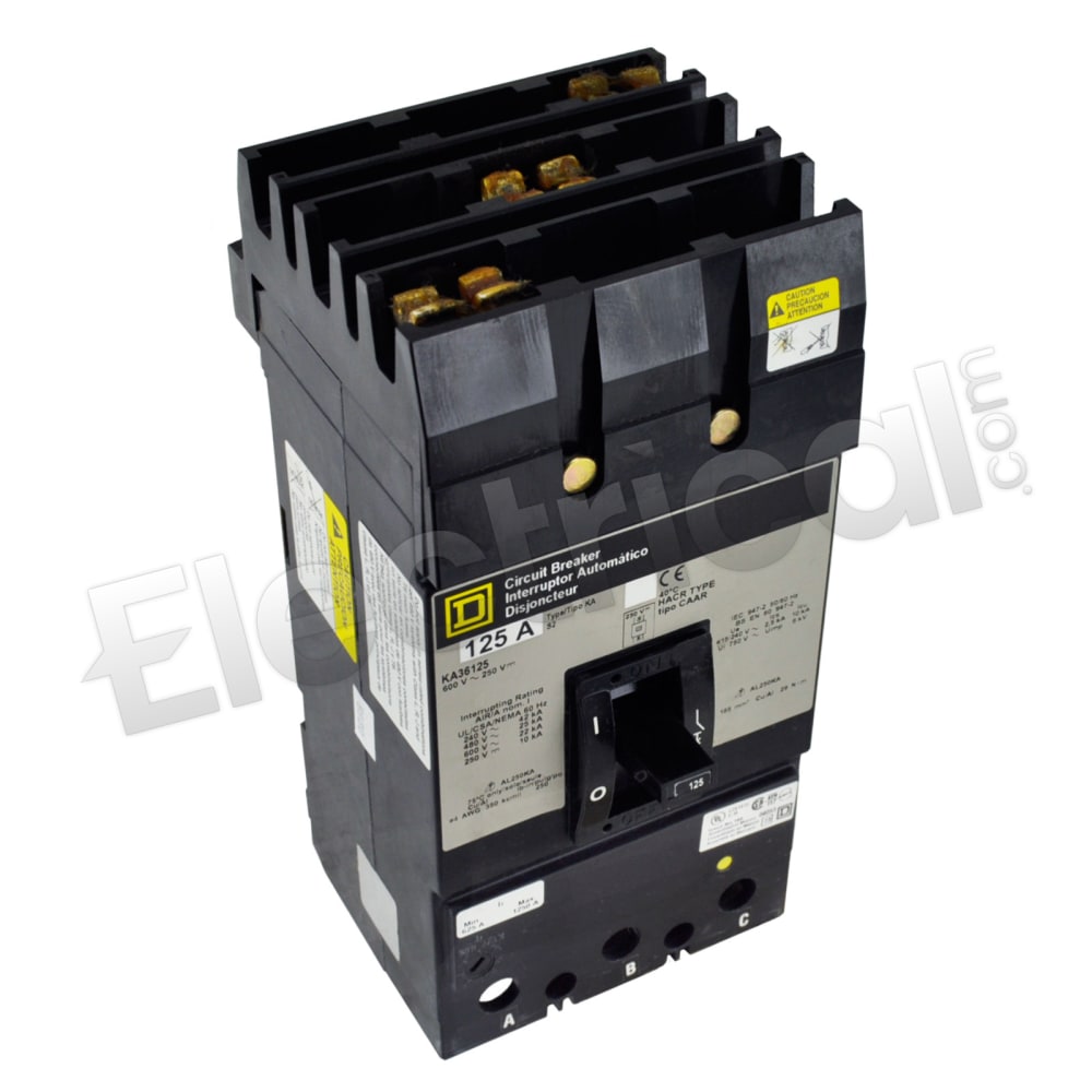 KA36125 Square D 125A 3P I-Line Molded Case Circuit Breaker